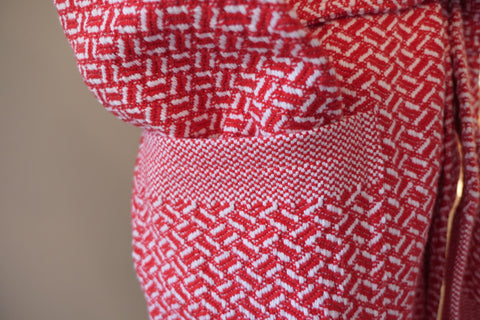 Adult Red Flat-Woven Bath Robe