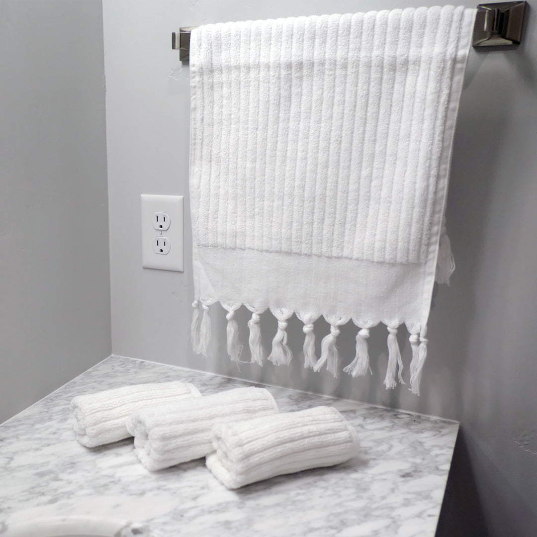 Hanging hand towel, Premium quality ribbed towel